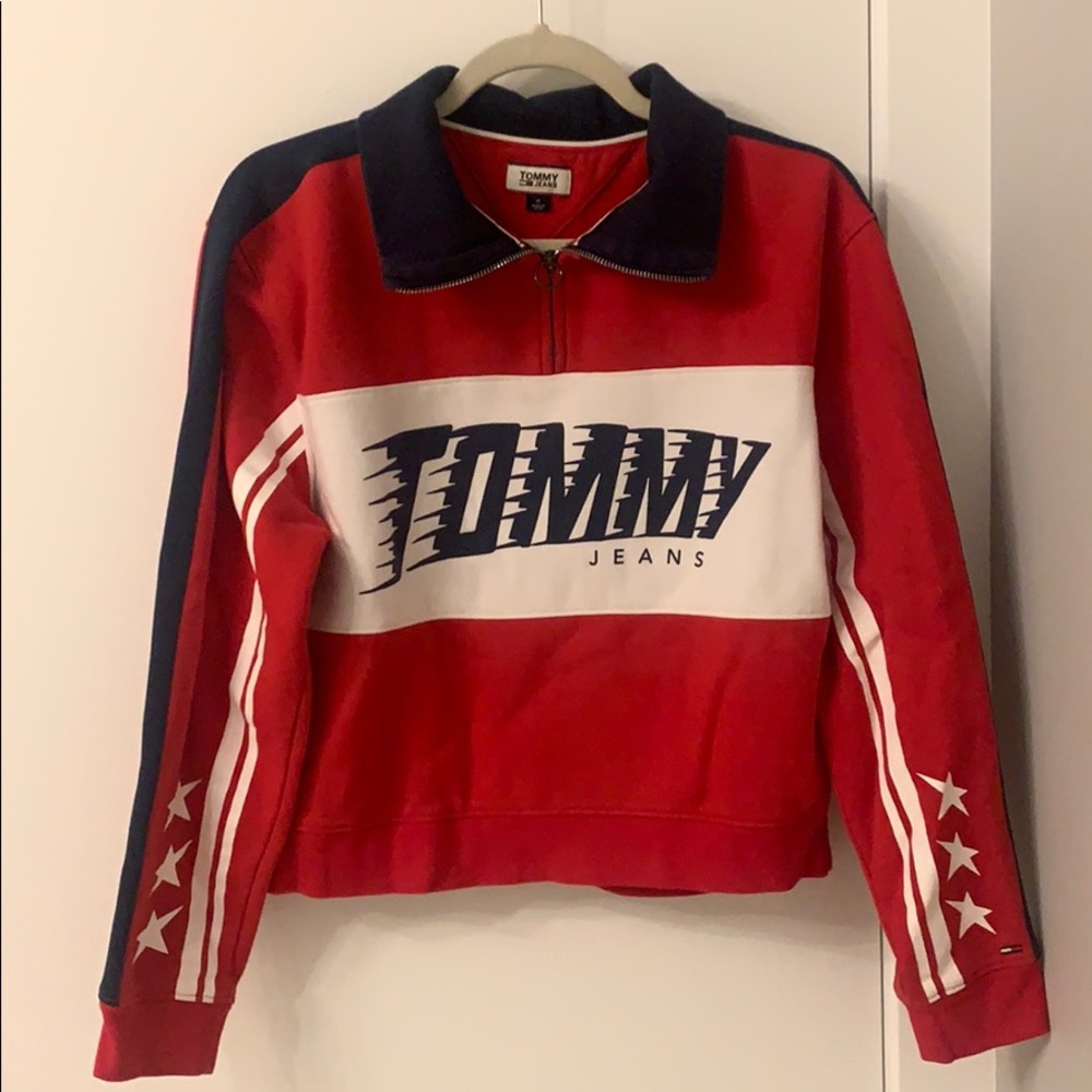 half zip polo sweatshirt